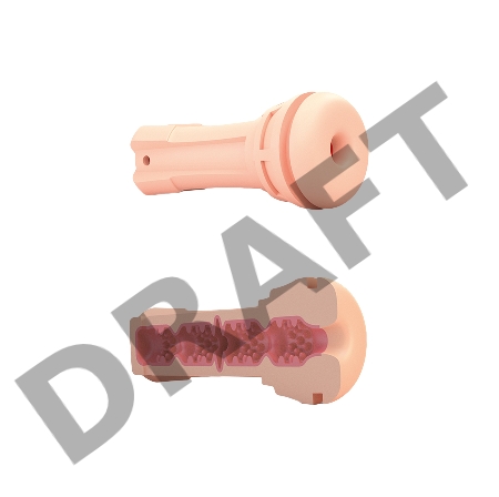 Мастурбатор Mystim OH PUSH ME Donut,TPE, телесный, 21,5 см