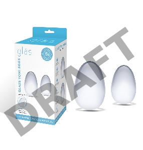 Набор из 2 стеклянных яиц йони