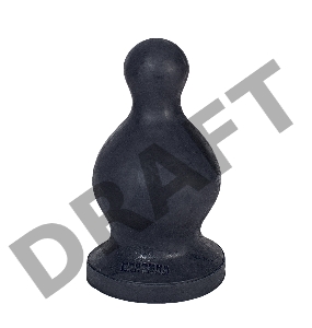 Чёрная анальная втулка XXL для фистинга - 20,55 см.