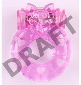 Розовое виброкольцо Задорный кролик