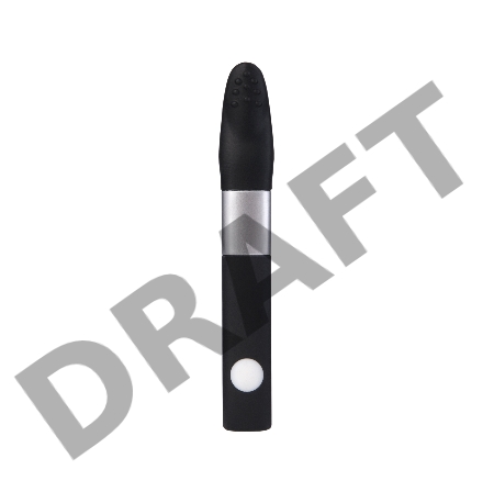 Вибратор клиторальный Qvibry 8Gb USB памяти, силикон, черный, 12 см