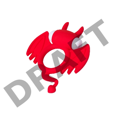 Эрекционное кольцо на пенис JOS SWEET DEVIL, силикон, красный, 8,5 см