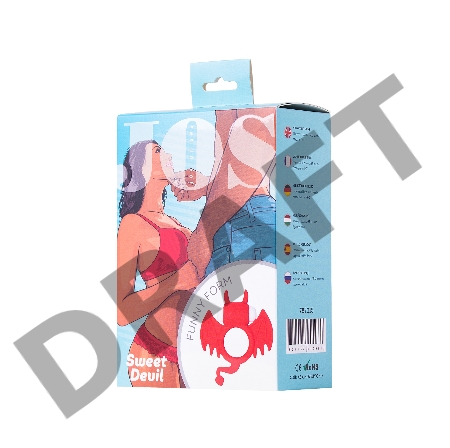 Эрекционное кольцо на пенис JOS SWEET DEVIL, силикон, красный, 8,5 см