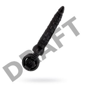 Насадка на пенис Black & Red by TOYFA с вибрацией, PVC, чёрный, 24 см