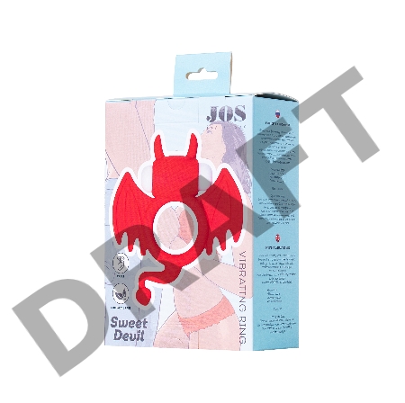 Эрекционное кольцо на пенис JOS SWEET DEVIL, силикон, красный, 8,5 см