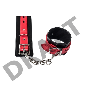 Черно-красные наручники Prelude