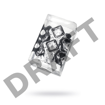 Нереалистичный мастурбатор TENGA Crysta Block, TPE, прозрачный, 15,5 см