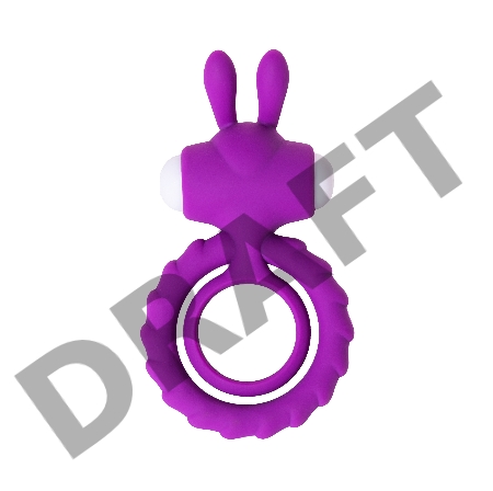 Эрекционное кольцо на пенис JOS GOOD BUNNY, силикон, фиолетовый, 9 см