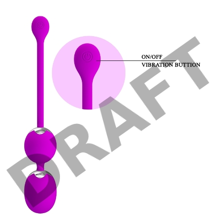 Baile Pretty Love Willie Вагинальные виброшарики на сцепке на пульте ДУ