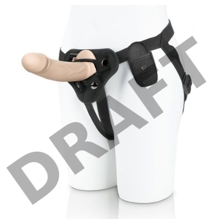 Телесный вибратор-реалистик на трусиках с кольцом - 16,5 см.