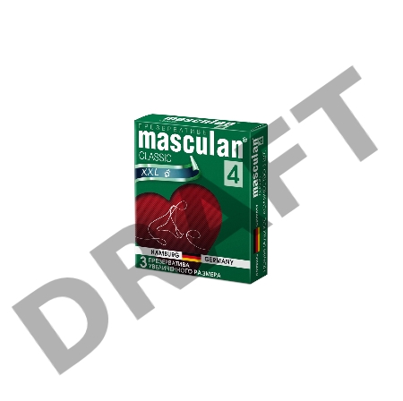 Презервативы Masculan Classic 4, 3 шт. Увеличенного размера (XXL) розового цвета