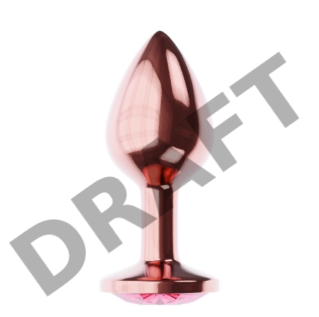 Пробка цвета розового золота с малиновым кристаллом Diamond Ruby Shine L - 8,3 см.