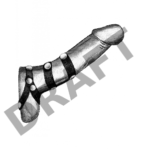 Комбинированное двойное кольцо с разделительным для мошонки и с крепление для поводка