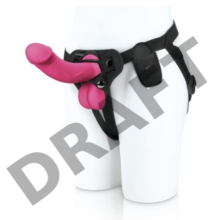 Розовый вибратор-реалистик на трусиках с кольцом - 17,8 см.