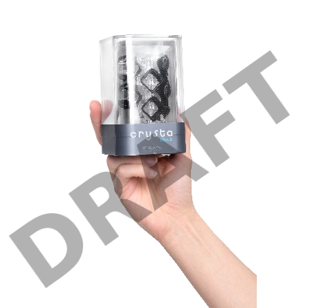 Нереалистичный мастурбатор TENGA Crysta Block, TPE, прозрачный, 15,5 см