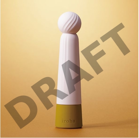 Нежно-розовый вибратор с шаровидной мягкой головкой IROHA Rin Kogane - 14,8 см.