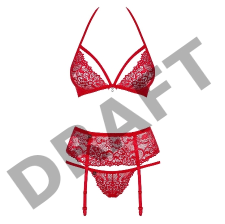 Роскошный комплект с эластичными лентами на груди (Obsessive)