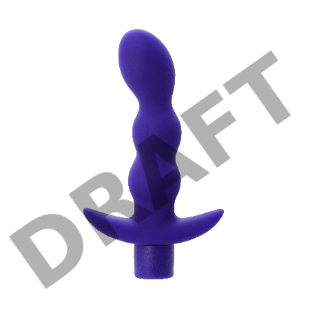 Анальный вибратор ToDo by Toyfa Adore, влагостойкий, силикон, синий, 15 см, Ø 3,1 см