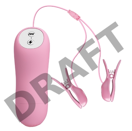 Romantic Wave Зажимы для сосков с вибро и электростимуляцией роз.