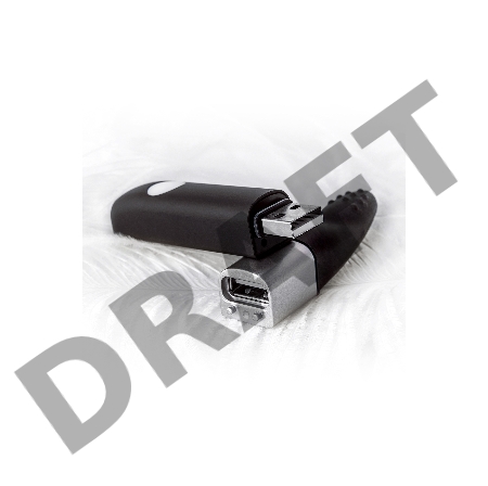 Вибратор клиторальный Qvibry 8Gb USB памяти, силикон, черный, 12 см