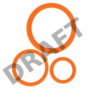 Набор из 3 эрекционных колец оранжевого цвета