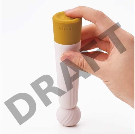 Нежно-розовый вибратор с шаровидной мягкой головкой IROHA Rin Kogane - 14,8 см.