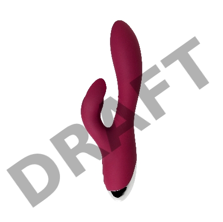 Вибратор с клиторальным стимулятором L'EROINA by TOYFA Mion, силикон, бордовый, 22 см