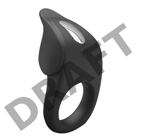 Черное эрекционное кольцо с вибрацией Vibrating Susanna