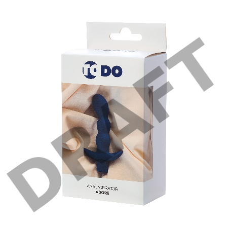 Анальный вибратор ToDo by Toyfa Adore, влагостойкий, силикон, синий, 15 см, Ø 3,1 см