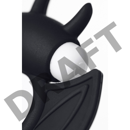 Эрекционное кольцо на пенис JOS COCKY DEVIL, силикон, черный, 8,5 см