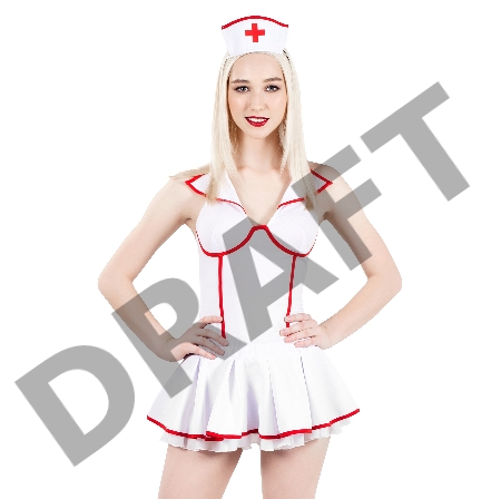 Нижняя часть костюма «Медсестра», Pecado BDSM, юбка,бело-красный, 44-46