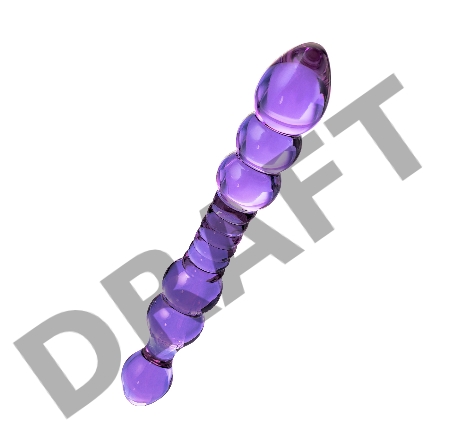 Двусторонний фаллоимитатор Sexus Glass, стекло, розовый, 22,5 см