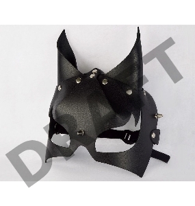 Черная кожаная маска Черт