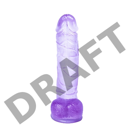 Фиолетовый фаллоимитатор Satellite - 21 см.