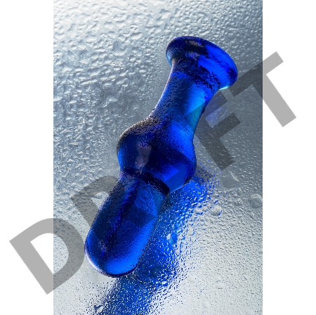 Анальная втулка Sexus Glass, стекло, синяя, 13,5 см, Ø 4,5 см