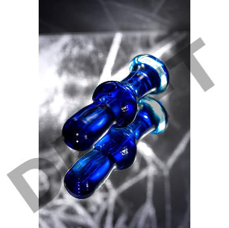 Анальная втулка Sexus Glass, стекло, синяя, 13,5 см, Ø 4,5 см