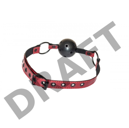 Черно-красный кляп-шарик Love Bite