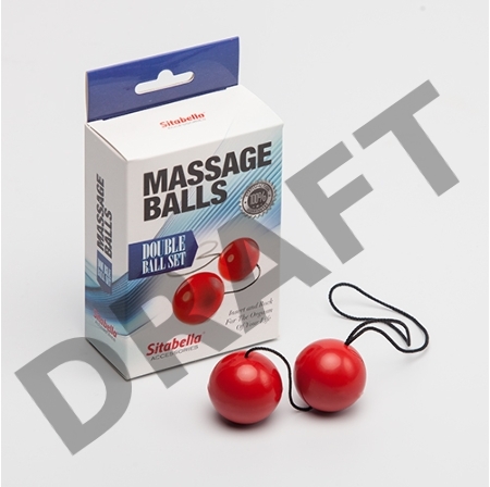 Красные массажные вагинальные шарики