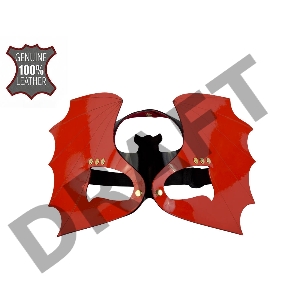 Красно-черная лаковая маска Летучая мышь