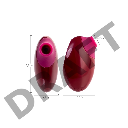Вакуумный стимулятор клитора TOYFA A-Toys Myrty, бордовый, 9,8 см
