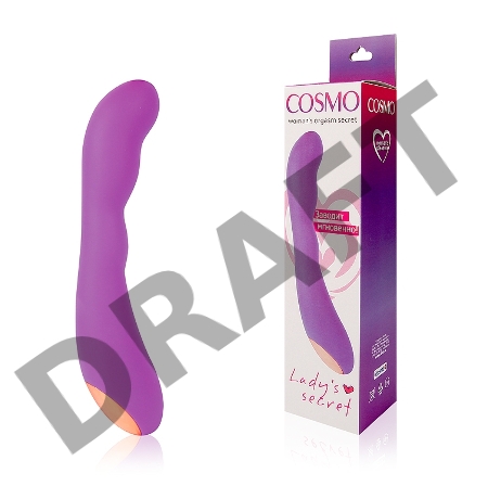 Фиолетовый силиконовый вибромассажер - 22,2 см.