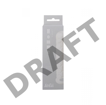 Белый фаллоудлинитель Homme Long - 13,5 см.