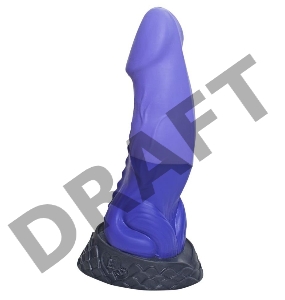 Фиолетовый фаллоимитатор Ночная Фурия Large - 26,5 см. 