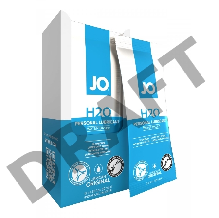Лубрикант на водной основе JO Personal Lubricant H2O - 12 саше по 10 мл.