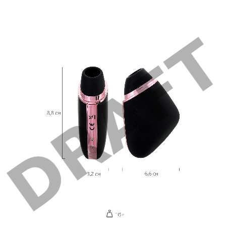 Вакуум-волновой бесконтактный стимулятор клитора Satisfyer Love Triangle, силикон, черный, 8,8 см.