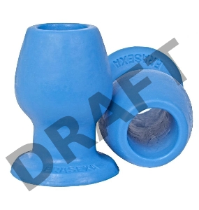 Голубой анальный тоннель с большим отверстием - 10,5 см.