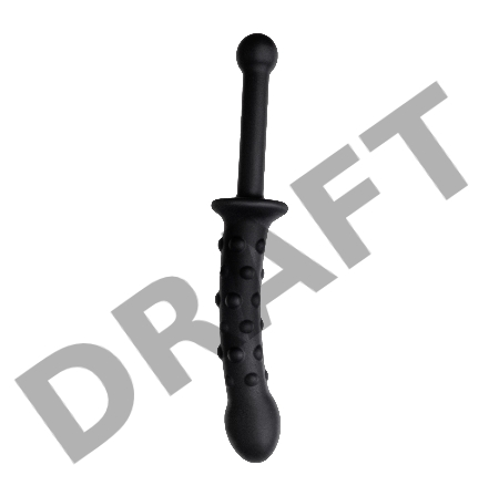 Фаллоимитатор двусторонний TOYFA POPO Pleasure, силикон, черный, 24,5 см