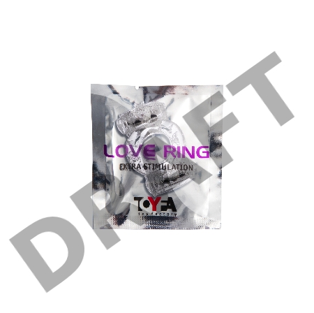 Эрекционное кольцо на пенис с двойной вибрацией TOYFA, TPE, прозрачный