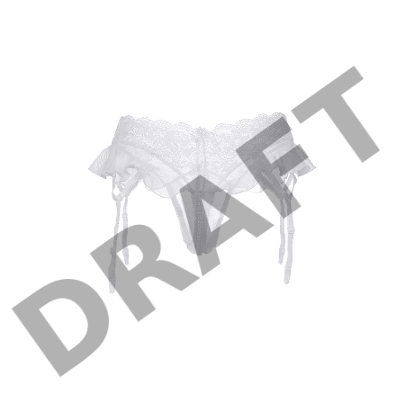 Трусики-пояс с жемчужной нитью Erolanta Adeline, белый (50-52)