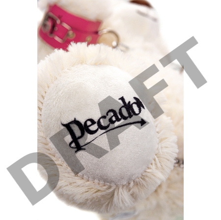 Бандажный набор Медведь белый Pecado BDSM (оковы, наручники), натуральная кожа, розовый